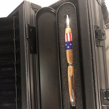 Stars on Blue 3/4 in.x 5 in. Pen Blank Turns smooth and look good