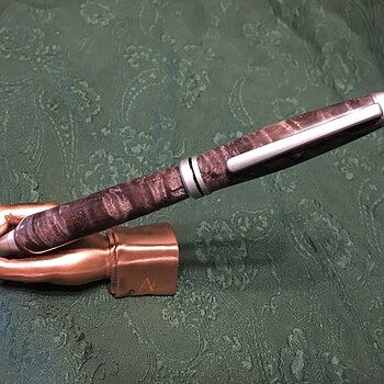 Stabilized Grey/Black Maple Burl 3/4 in. x 3/4 in. x 5 in. Pen Blank Black/Gray maple burl