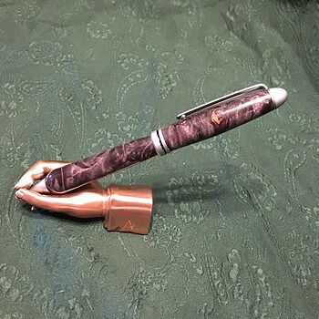 Stabilized Grey/Black Maple Burl 3/4 in. x 3/4 in. x 5 in. Pen Blank Black/Gray maple burl