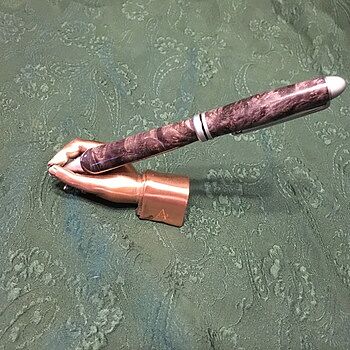 Stabilized Grey/Black Maple Burl 3/4 in. x 3/4 in. x 5 in. Pen Blank Black/Gray maple burl