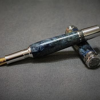 Majestic Gun Metal/Chrome Fountain Pen Kit Majestic is an understatement