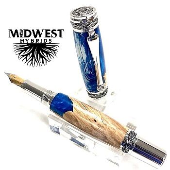 Majestic Gun Metal/Chrome Fountain Pen Kit Majestic in every way