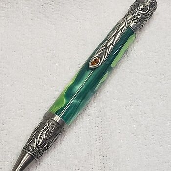Aquabright Light and Dark Green 3/4 in. x 3/4 in. x 5 in. Pen Blank Love the colors