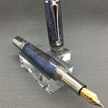 Majestic Gun Metal/Chrome Fountain Pen Kit Large and intimidating, but beautiful
