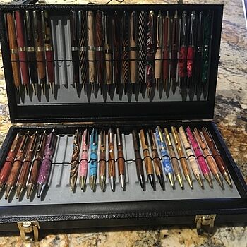 48 Pen Display Case with Lid: Thinner Pens Darcy