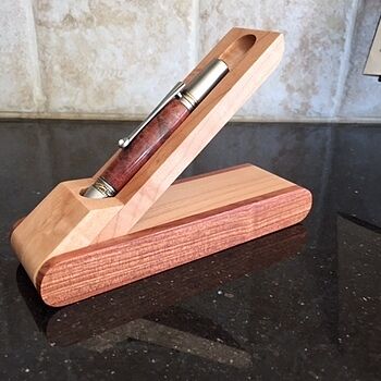 2 Tone Maple and Apitong Pen Display Box perfect