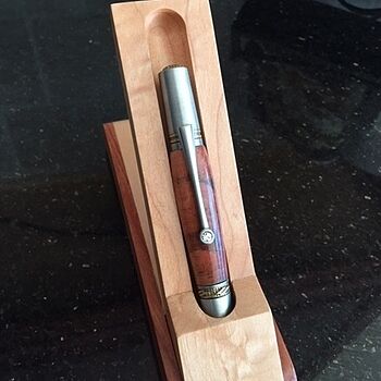 2 Tone Maple and Apitong Pen Display Box perfect