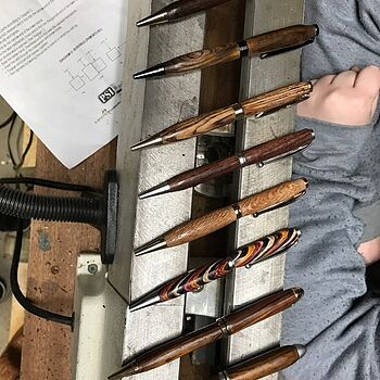 7mm Pen Kit Bundle: 8 Pen Kits and 3 sets of FREE Bushings and one 10 pack of Cocobolo Blanks All inclusive kit!