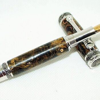 Majestic Gun Metal/Chrome Fountain Pen Kit Top quality high end pen.