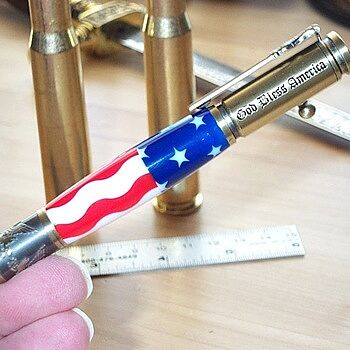 Stars on Blue 3/4 in.x 5 in. Pen Blank Canyon View Studio