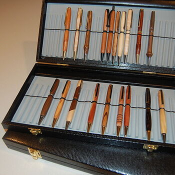 48 Pen Display Case with Lid: Thinner Pens 48 pen display case woth lid