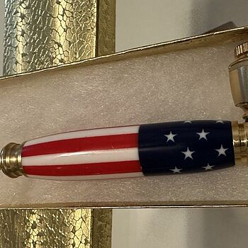 Straight Red and White Stripes 3/4 in.x 5 in. Pen Blank Beautiful but fragile