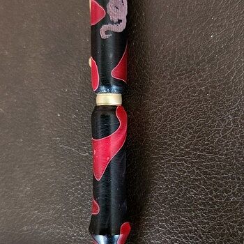 Aquabright Red and Black 3/4 in. x 3/4 in. x 5 in. Pen Blank Turn nicely and polish well!