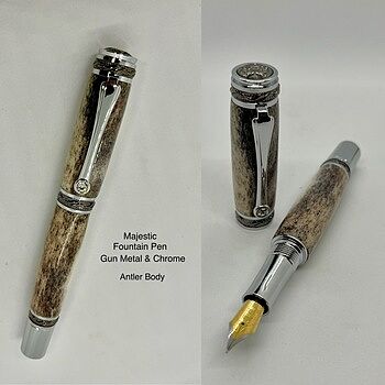 Majestic Gun Metal/Chrome Fountain Pen Kit High quality fountain pen kit