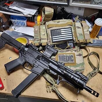 ArmaLite M-15 PDW 9mm Luger 9" 30rd Pistol w/ Brace, Black - M15PDW9 Swap the barrel and save yourself the troubles