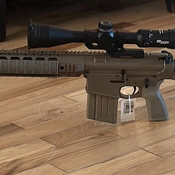 PSA Sabre AR-10 Rifle Billet 20" .308 Rifle w/ 12.5" Quad Rail, A1 Stock, Magpul Bi-Pod, 3 Mags, & Sabre Bag, FDE Favorite rifle to date