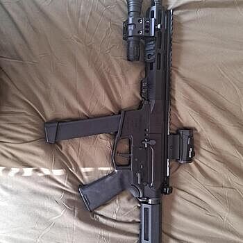 ArmaLite M-15 PDW 9mm Luger 9" 30rd Pistol w/ Brace, Black - M15PDW9 Excellent
