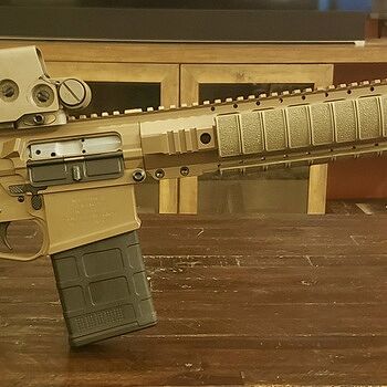 PSA Sabre AR-10 Rifle Billet 20" .308 Rifle w/ 12.5" Quad Rail, A1 Stock, Magpul Bi-Pod, 3 Mags, & Sabre Bag, FDE Superior Quality and bang for buck!