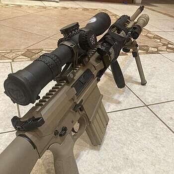 PSA Sabre AR-10 Rifle Billet 20" .308 Rifle w/ 12.5" Quad Rail, A1 Stock, Magpul Bi-Pod, 3 Mags, & Sabre Bag, FDE Highly recommend. If you’re on the fence, just do it!