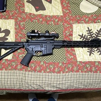 PSA AR-15 16" Mid-Length 5.56 NATO 1/7 Nitride 13.5" Lightweight M-Lok MOE EPT Rifle w/MBUS Sight Set Palmetto state armory ar15