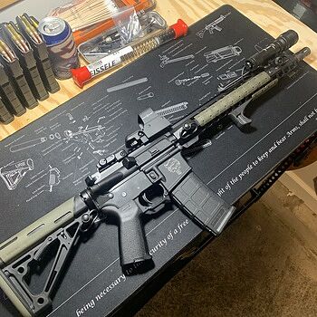 PSA 14.7" Mid-length CHF 5.56 NATO 1:7 13.5" Lightweight M-Lok Upper Pinned & Welded - No BCG or CH - 77932796 No brainer for the money.