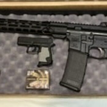 PSA AR-15 16" Mid-Length 5.56 NATO 1/7 Nitride 13.5" Lightweight M-Lok MOE EPT Rifle w/MBUS Sight Set Drippin' in Swagg PSA