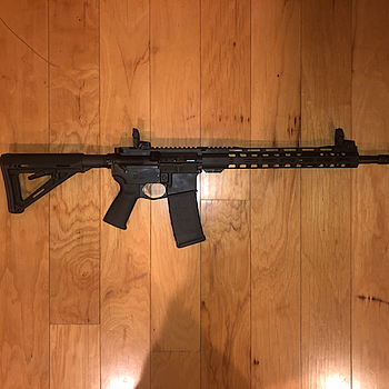 PSA AR-15 16" Mid-Length 5.56 NATO 1/7 Nitride 13.5" Lightweight M-Lok MOE EPT Rifle w/MBUS Sight Set No Regrets