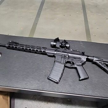 PSA AR-15 16" Mid-Length 5.56 NATO 1/7 Nitride 13.5" Lightweight M-Lok MOE EPT Rifle w/MBUS Sight Set Smooth as butter