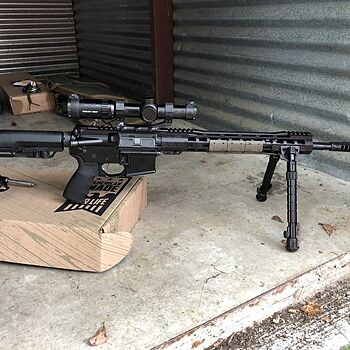 PSA AR-15 16" Mid-Length 5.56 NATO 1/7 Nitride 13.5" Lightweight M-Lok MOE EPT Rifle w/MBUS Sight Set Great rifle accuracy is great