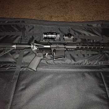 PSA AR-15 16" Mid-Length 5.56 NATO 1/7 Nitride 13.5" Lightweight M-Lok MOE EPT Rifle w/MBUS Sight Set Well balanced and Lightweight