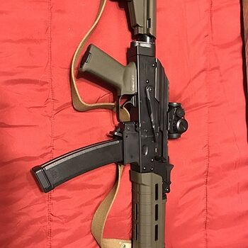 PSA AK-V 9mm MOE SBA3 Pistol, ODG Fun gun