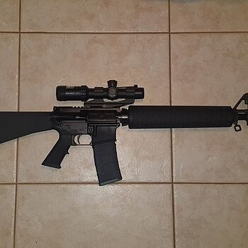 PSA 20" Rifle Length 5.56 NATO 1/7 Nitride Freedom Rifle Kit - 7788893 Great build. Soft shooting. No malfunctions 450 rounds in. .75 inch group at 50 yards.