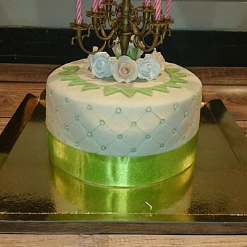 Happy Birthday Deluxetårta, grön Tolle Torte wie auf dem Foto