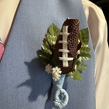 Football Rose Perfect boutonniere