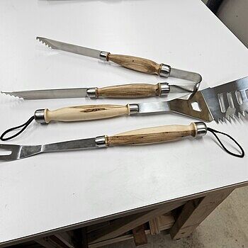 BBQ Grill Tool Kits - Set of 3 Some fit and finish issues