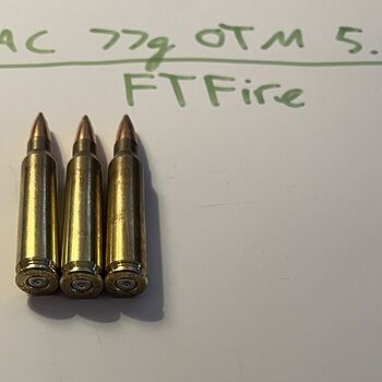 AAC 5.56 NATO Ammo 77 Grain OTM 20rds Accurate ammo. Gave it four