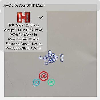 AAC 5.56 NATO 75 Grain BTHP Match w/ Cannelure 20rd Box Great Ammo, Great Performance, Great Price!