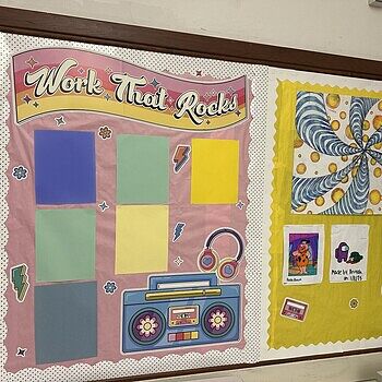 Work That Rocks Bulletin Board Set Fun and Vibrant bulletin board set!