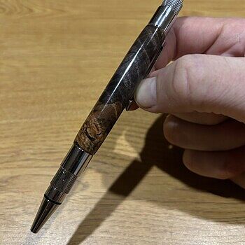 Stratus Gun Metal Click Pen Kit Turned out great (pun intended)