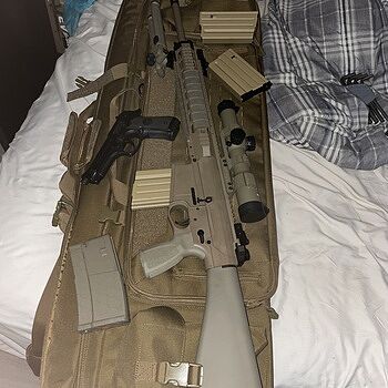 PSA Sabre AR-10 Rifle Billet 20" .308 Rifle w/ 12.5" Quad Rail, A1 Stock, Magpul Bi-Pod, 3 Mags, & Sabre Bag, FDE It’s great! Runs smoothly right