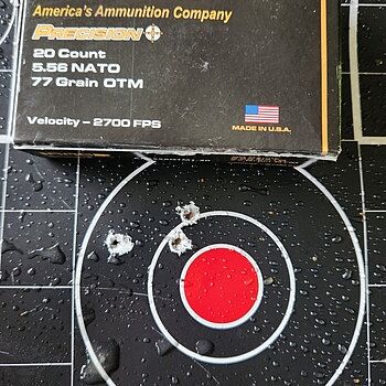 AAC 5.56 NATO Ammo 77 Grain OTM 20rds Great ammo. Getting 1 moa