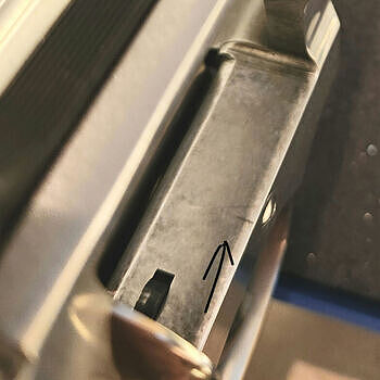 Smith & Wesson Model 686 .357 Magnum/.38 Special +P Stainless Steel Revolver 164224 Received a scratched used gun