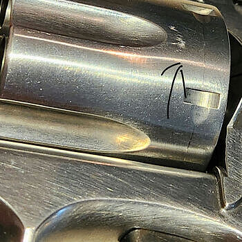 Smith & Wesson Model 686 .357 Magnum/.38 Special +P Stainless Steel Revolver 164224 Received a scratched used gun