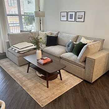 Infinity Gray 83'' 5 Piece Modular Sectional with 2 Armless Chairs, 2 Corners, 1 Ottoman Love this couch!