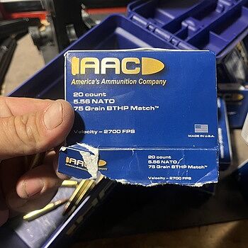 AAC 5.56 NATO 75 Grain BTHP Match w/ Cannelure 20rd Box Quality control