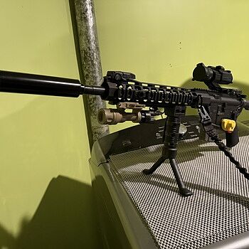 PSA AR-15 16" Mid-Length 5.56 NATO 1/7 Nitride 13.5" Lightweight M-Lok MOE EPT Rifle w/MBUS Sight Set Insurance Policy