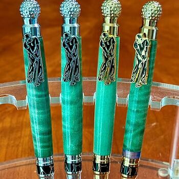 Tee Time Golf Chrome Twist Pen Kit Beautiful