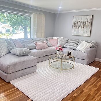 Sofia Gray 159'' 4 Piece Left Arm Facing Chaise Sectional Soft , comfy sofa
