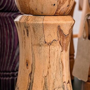 Southeast Asia Tamarind Spalted 3 in. X 3 in. X 12 in. Spindle/Peppermill Blank Spalted tamarind mill