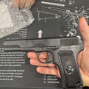 Chinese Tokarev Type 54 Military C&R Eligible 4.5" 7.62x25 mm 8rd Pistol, Good Used Surplus Condition It really good condition to its age